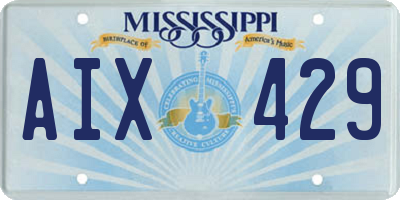 MS license plate AIX429