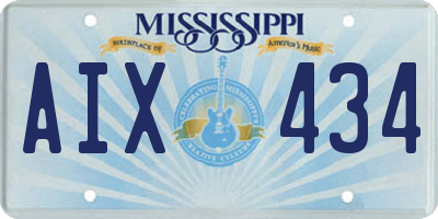 MS license plate AIX434