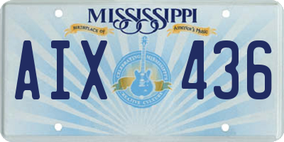 MS license plate AIX436