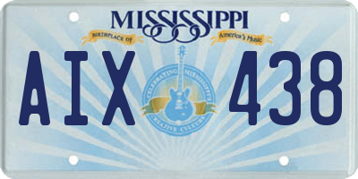 MS license plate AIX438