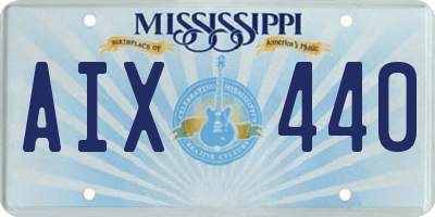 MS license plate AIX440