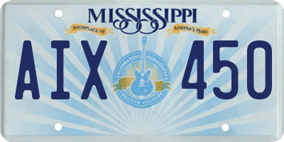 MS license plate AIX450