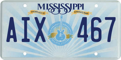 MS license plate AIX467