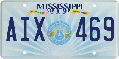 MS license plate AIX469
