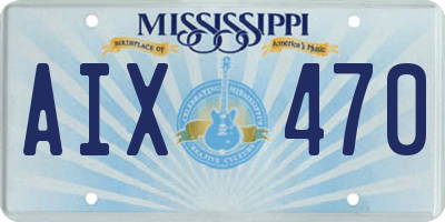 MS license plate AIX470