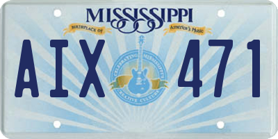 MS license plate AIX471