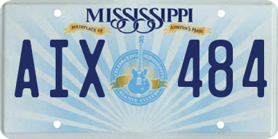MS license plate AIX484