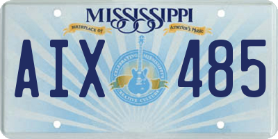 MS license plate AIX485