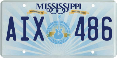 MS license plate AIX486