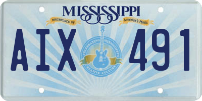 MS license plate AIX491