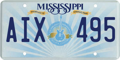 MS license plate AIX495