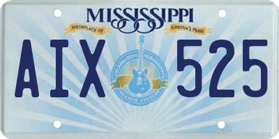MS license plate AIX525