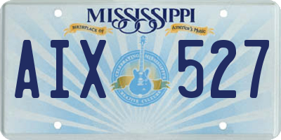 MS license plate AIX527