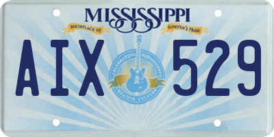 MS license plate AIX529