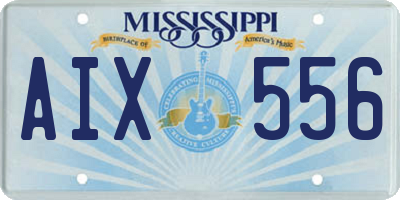 MS license plate AIX556