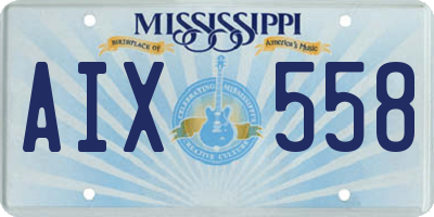 MS license plate AIX558