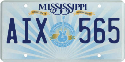 MS license plate AIX565
