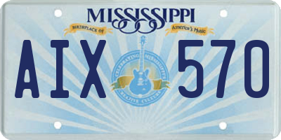 MS license plate AIX570