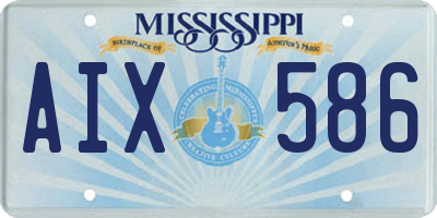 MS license plate AIX586