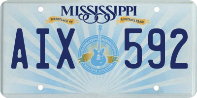 MS license plate AIX592