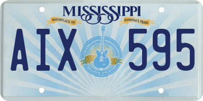 MS license plate AIX595