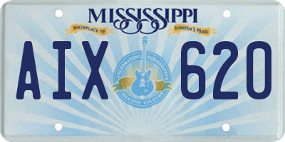 MS license plate AIX620