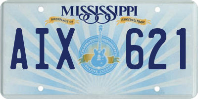MS license plate AIX621