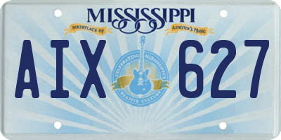 MS license plate AIX627
