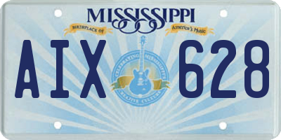 MS license plate AIX628