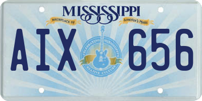 MS license plate AIX656
