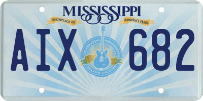 MS license plate AIX682