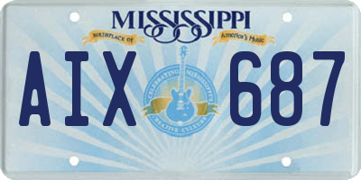 MS license plate AIX687
