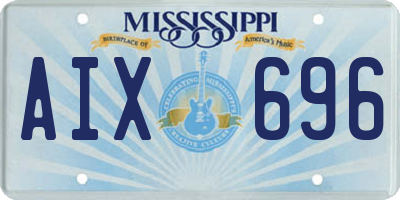 MS license plate AIX696