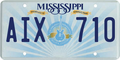 MS license plate AIX710