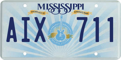MS license plate AIX711
