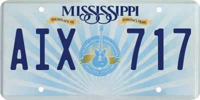 MS license plate AIX717