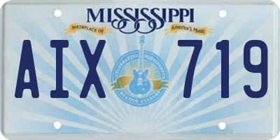 MS license plate AIX719