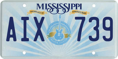 MS license plate AIX739