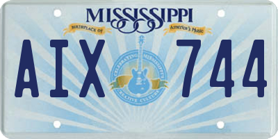 MS license plate AIX744
