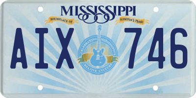 MS license plate AIX746