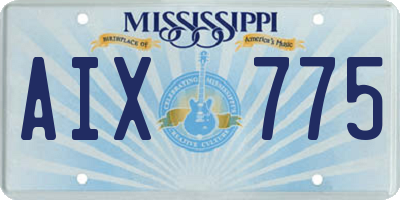 MS license plate AIX775