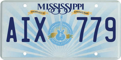 MS license plate AIX779
