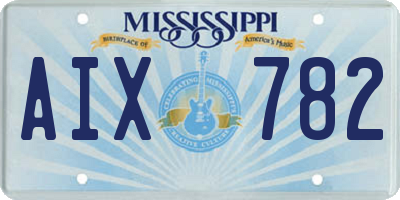 MS license plate AIX782