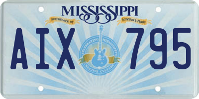 MS license plate AIX795