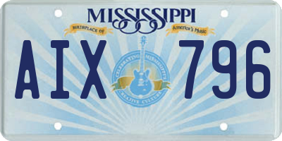 MS license plate AIX796
