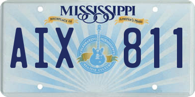 MS license plate AIX811