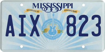 MS license plate AIX823