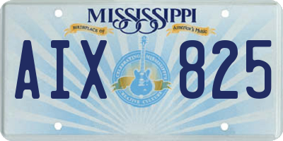 MS license plate AIX825