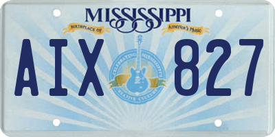 MS license plate AIX827
