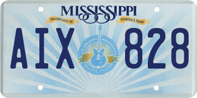 MS license plate AIX828